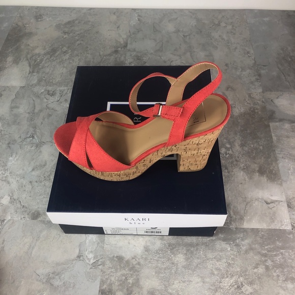 KAARI BLUE VERA Coral Strappy Suede Sandals - Picture 11 of 12